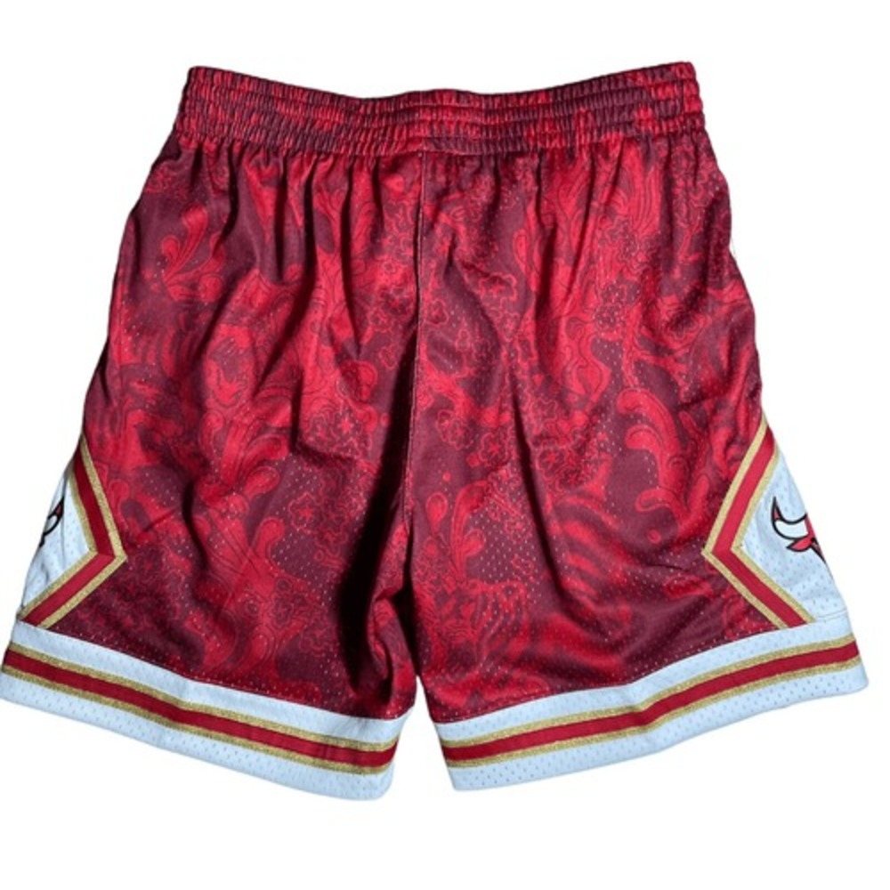 1997-98' Chicago Bulls Mitchell & Ness Year Of The Tiger Shorts Red NBA Size XL‎ - Picture 4 of 7